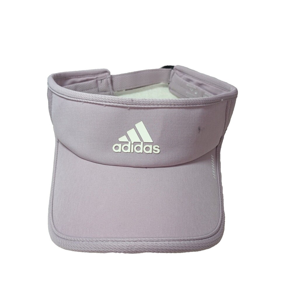Adidas AeroReady Lilac/Pink Adjustable Visor Hat Golf Tennis Running Women OSFM